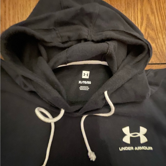 Under Armour Black Hoodie with White Logo - Picture 2 of 4